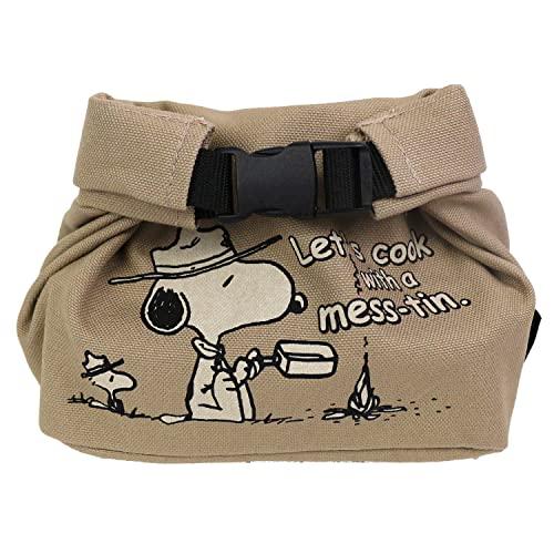 DUCKNOT Чехол-футляр для котелка Snoopy, Чехол для посуды, Сумка для ланча, Моющийся, Сделано в Японии (Бежевый/Обычный)