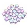100-Piece Pack: Transparent Acrylic Plated Star Beads for DIY Jewelry Making