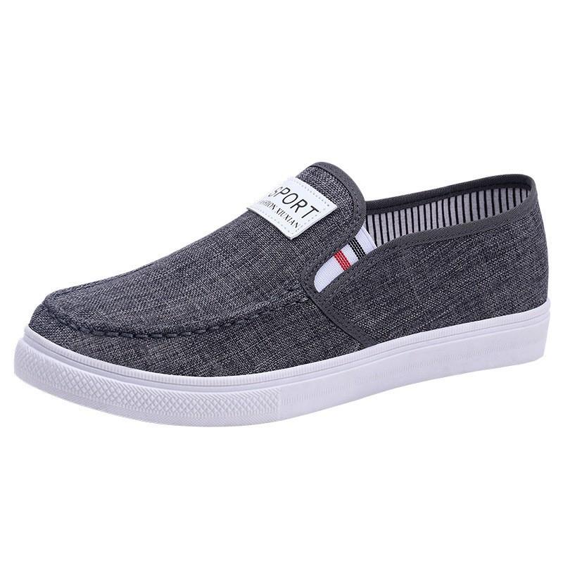 Frühling und Herbst Herren Denim Canvas Einzelschuhe Jungen Studentenschuhe Lässig Bequem Leinen Board Schuhe