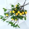 With Lifelike Lemon Fake Fruit Stems Fresh Green Yellow Simulation Green Plants  Home Decor