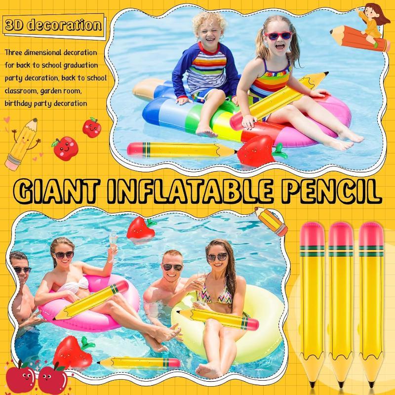 Giant Inflatable Pencil Toy Large Pvc Simulation Pencil Inflatable Stick Prop Blow Up Toy For Kids Party Game Photo Booth Decor