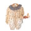 Autumn 2025 Baby Princess Pajama Set: Ruffle Edge, Peter Pan Collar, Cute Sleepwear 85025