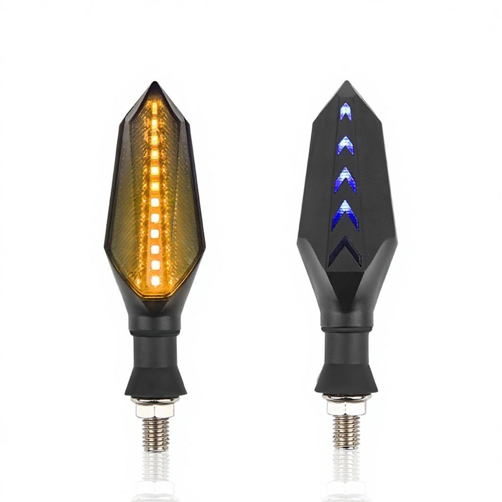 Hot Sale Motorbike Accessories Double-Sided Flowing Turn Signal 12V LED Flashing Indicator Light Motorcycle Winker Lamp