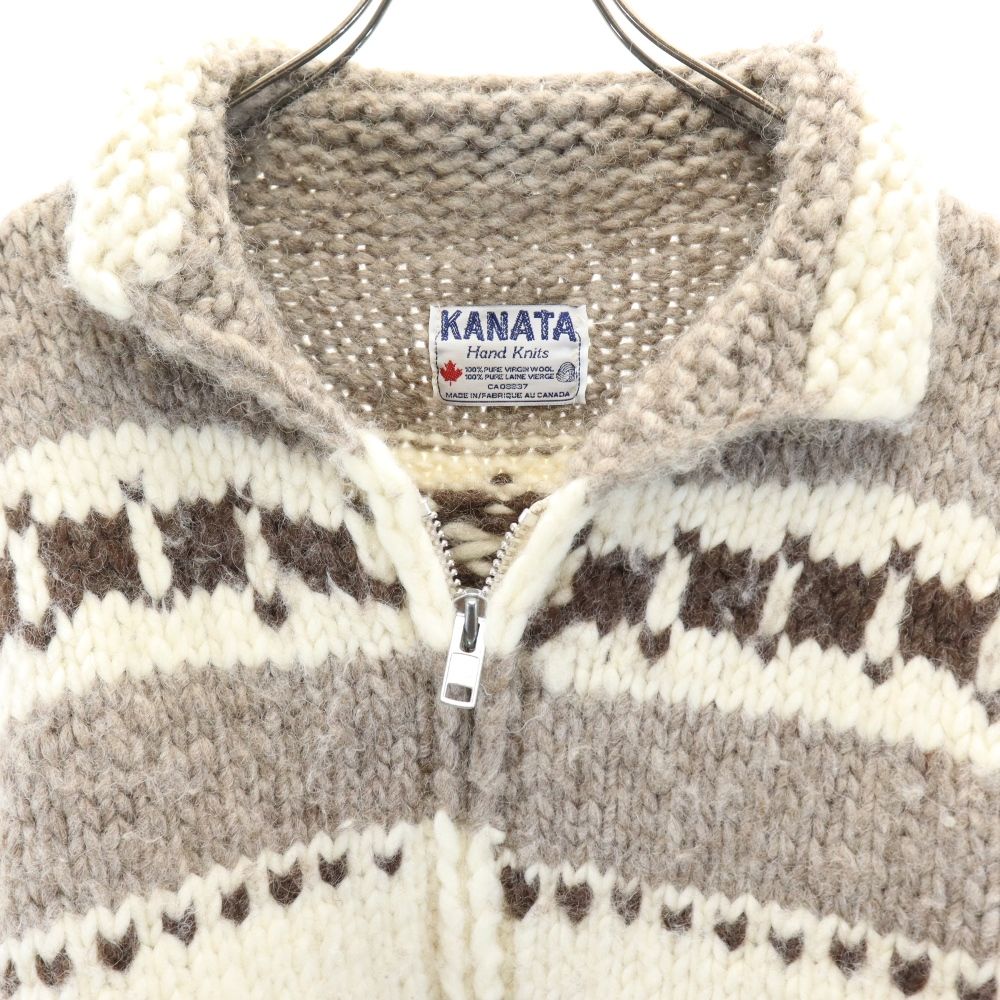 KANATA Long Sleeve Cowichan Jacket Beige Men's Used
