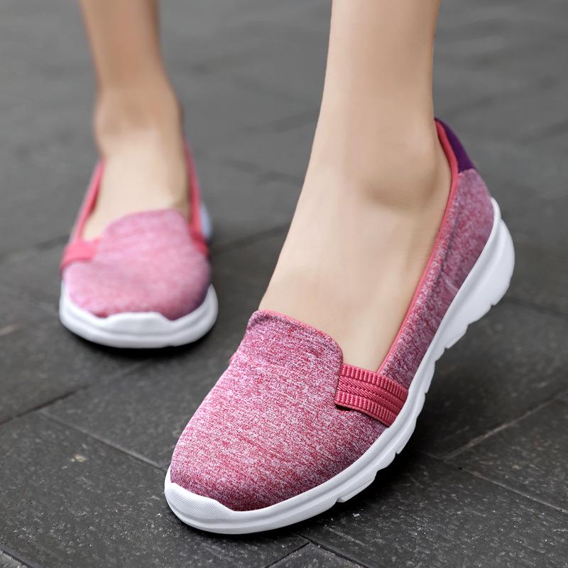 Large size cloth shoes summer new soft-soled lazy breathable mother flat-soled single shoes