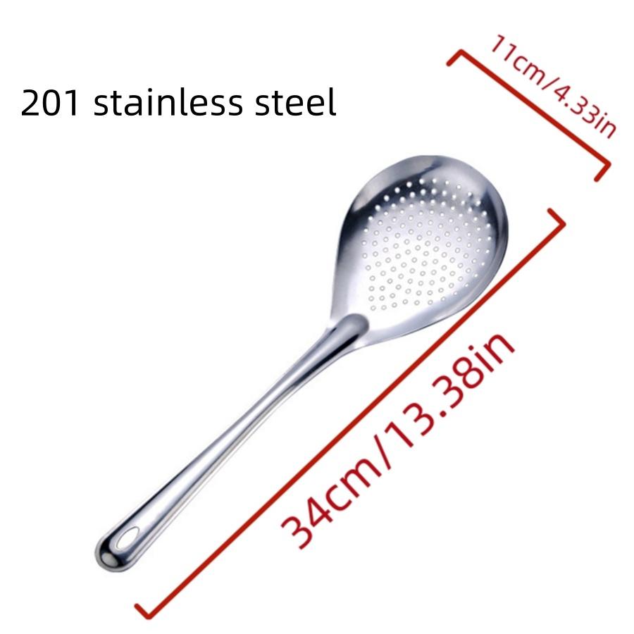 SUS304 stainless steel big end colander, pepper spoon, food spoon, kitchen household Lo mein dumpling cooking spoon