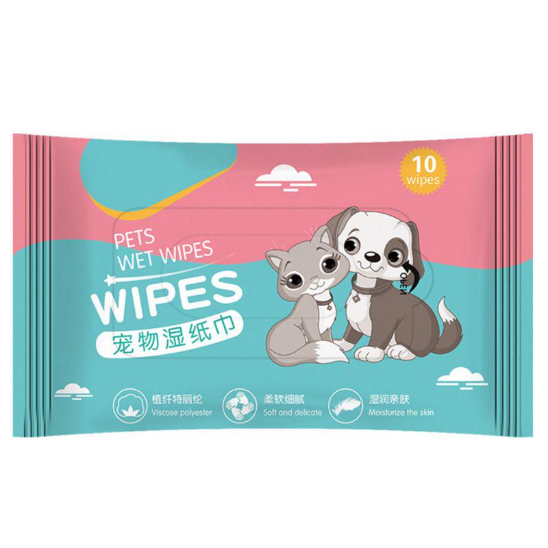 Buy 10Pcs Pet Eye Wet Wipes Dog Cleaning Paper Towels Cat Tear Stain
