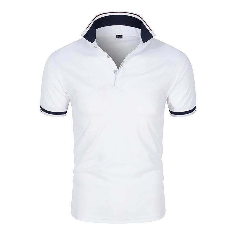 2022 Men's Summer Solid Color Polo Shirt - Trendy Sporty Short Sleeve Top