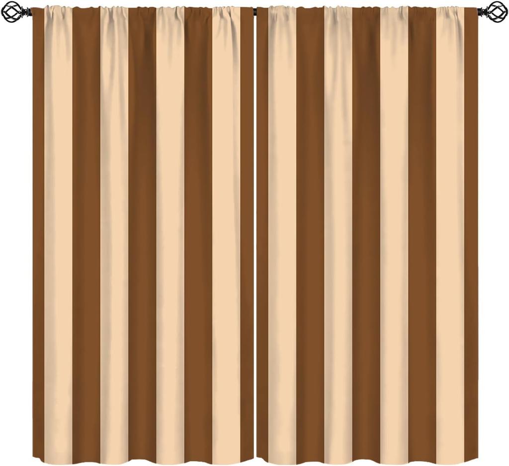 Stripe Curtains Red Ribbon Bow Stripes White Pink Background Window Treatments Insulated Drapes Panels Thermal Made Of Polyester
