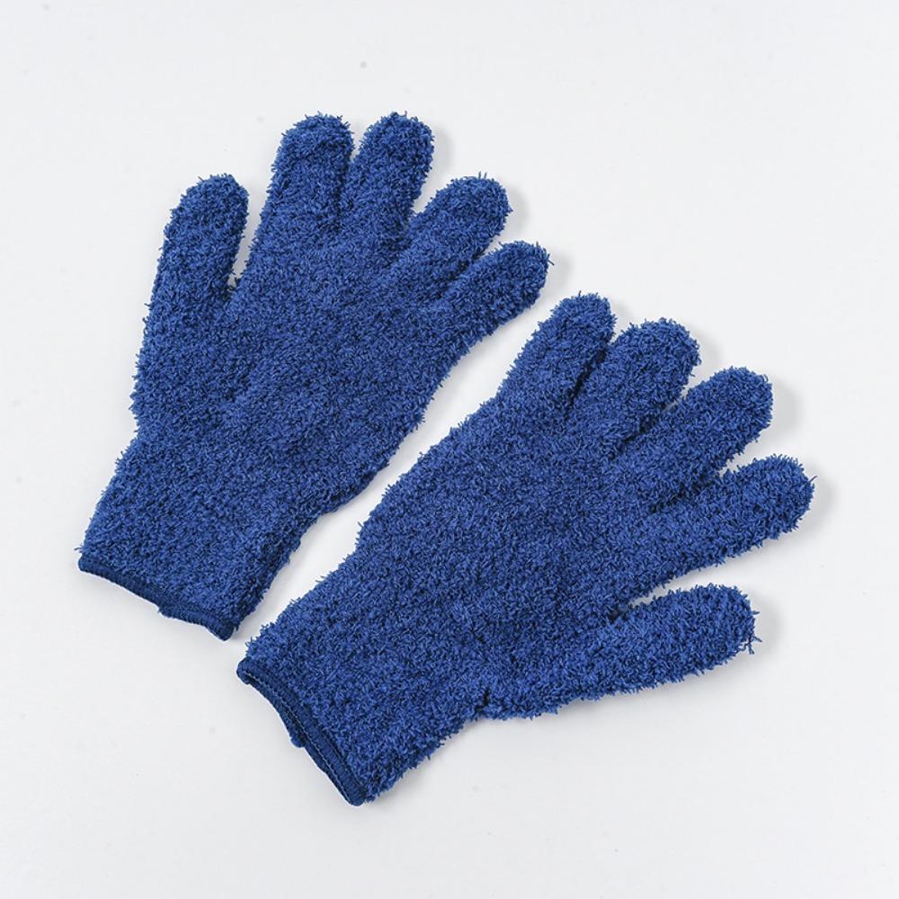 1 pair Reusable Car Care Absorbent Coral Fleece Dust Remover Removal Cleaner Cleaning Glove