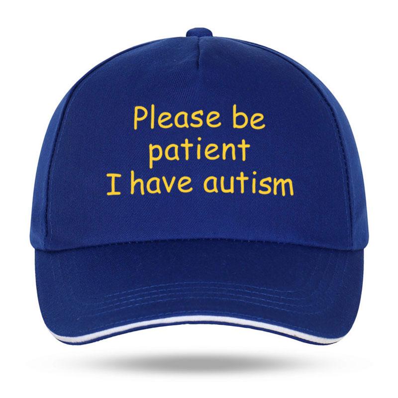 Please Be Patient I Have Autism Cap Baseball Cap Hat Outdoor Fish Women Printed Czapka Bonnet Spring Casual Unisexs cap
