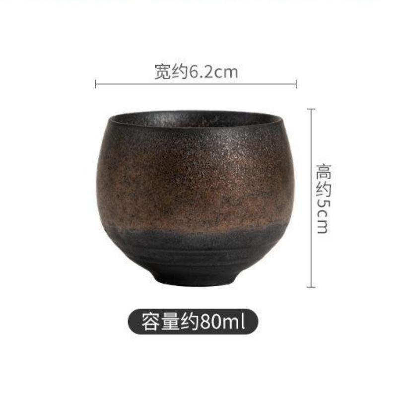 Japanese Handmade Rough Ceramic Teacup Ceramic Kung Fu Tea Set Tea Cups Making Old Craft Mugs