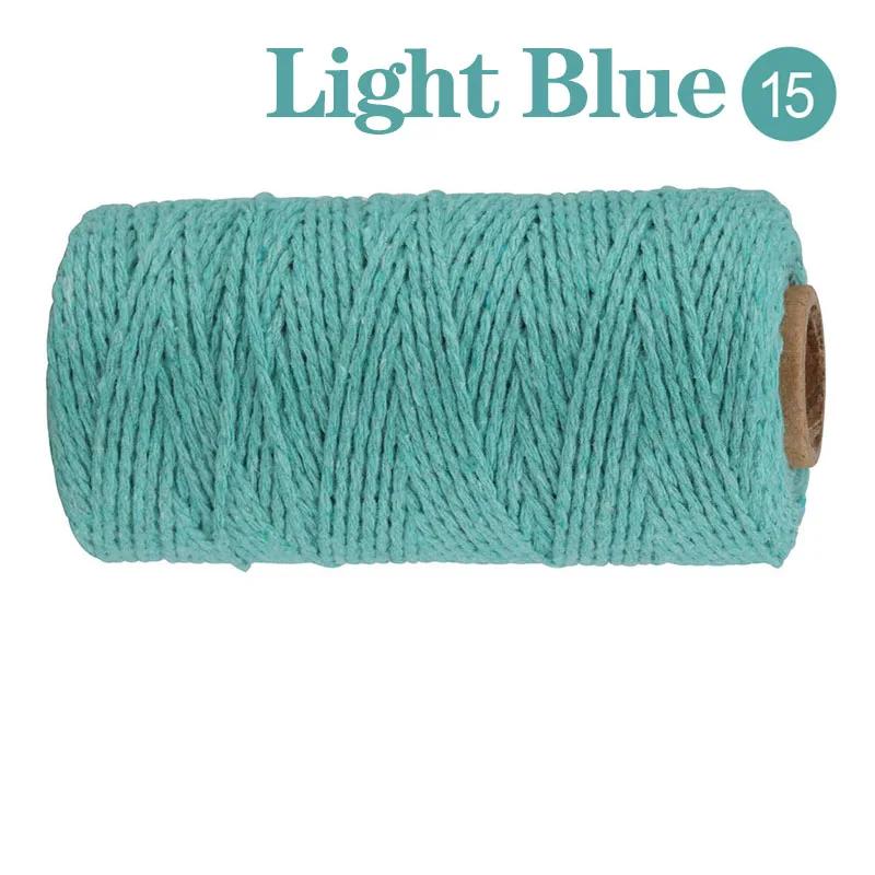 2mm 100M Macrame Cord Corda di cotone Spago Filo Stringa Artigianato Cucito fai da te Fatti a mano Arazzi Boemia Festa di nozze Decorazioni per la casa