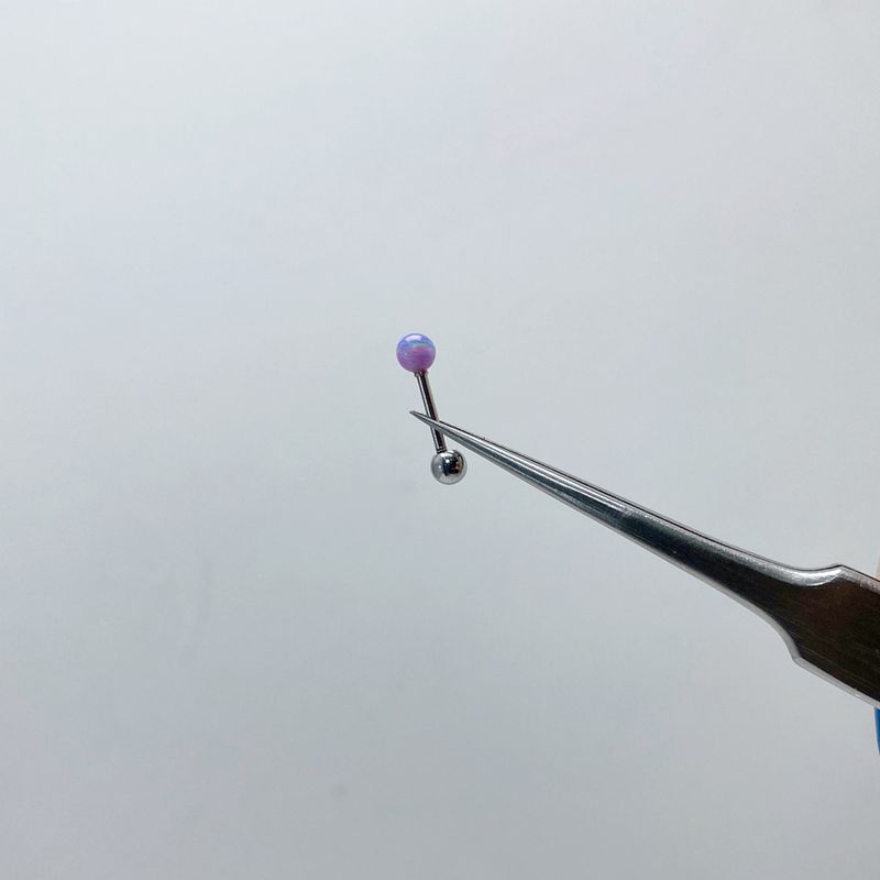 

22 Ding Mu Purple Butterfly Studs Sweet Desire Sexy Rhinestone Opal Ball Versatile Earrings Ear Bone Stud 3# Purple Opal Double Ball Earrings