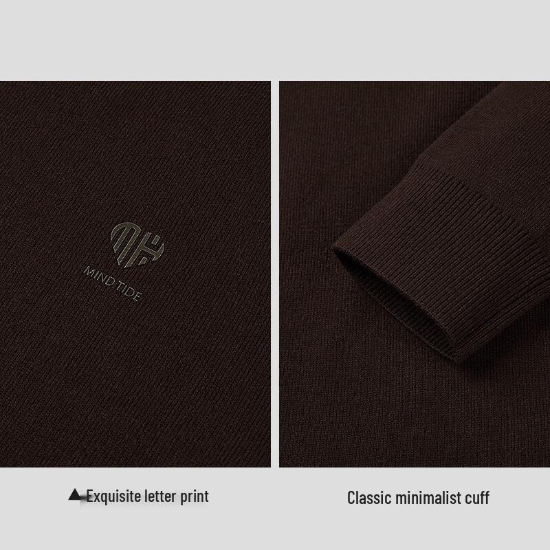 Men's Letter Print Round Neck Knitted Sweater