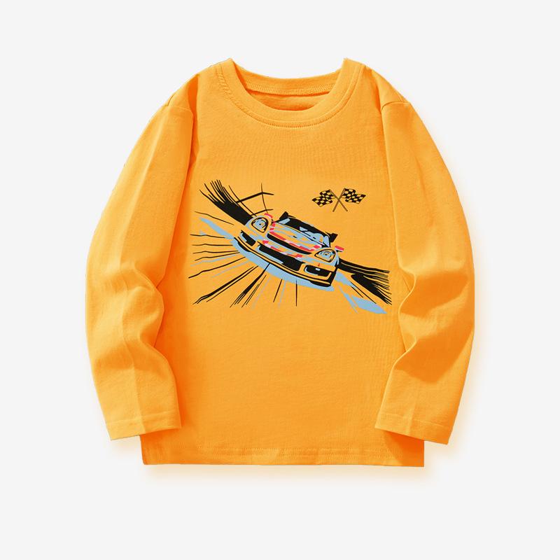 

2025 Футболка с длинным рукавом для мальчиков с гоночным принтом - европейский и американский стиль 5 Years (110cm)