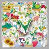 50 Flower Story Creative Cartoon Stickers for Phones, Desktops, and Cups