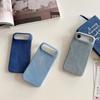 Premium Denim iPhone 14/13 Pro Max Drop-proof Semi-wrapped Case