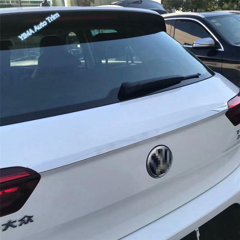 Car Styling Rear Trunk Tailgate Up Tail Decoration Strip Cover Trim For Volkswagen T-Roc T Roc 2018 - 2024 Exterior Accessories