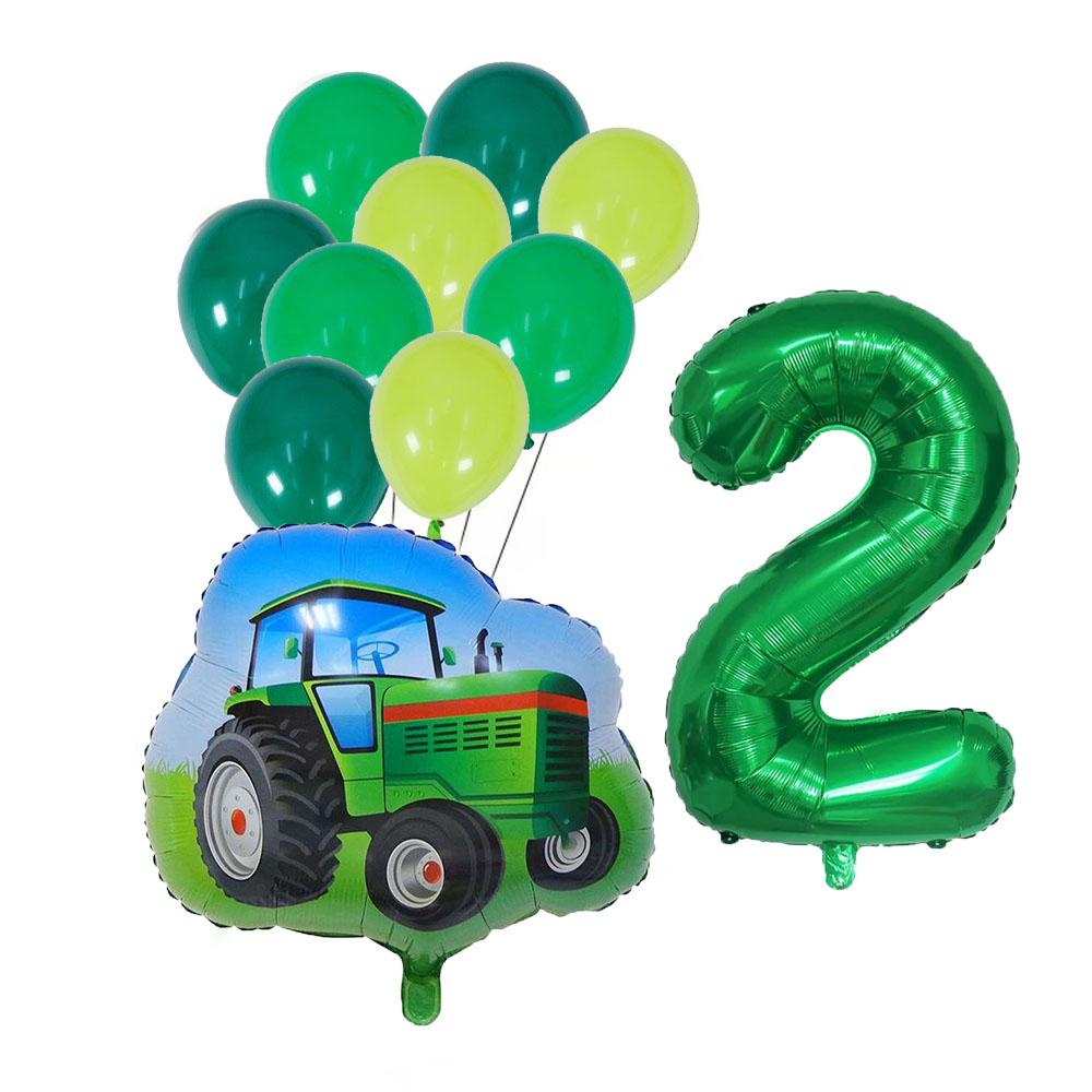 

Зеленые гелиевые фольгированные шары Трактор Украшение на день рождения для мальчиков 32 дюйма Зеленая цифра Детские игрушки Подарок Воздушные шары Принадлежности Other