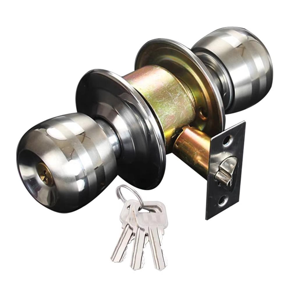 Doorknobs Entrance Door Lock Stainless Steel Interior Lock Lock Mechanism Door Handle  Bedroom