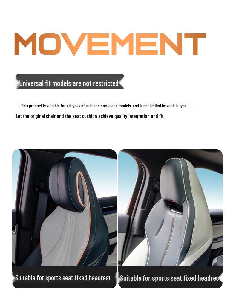 Leather Headrest Car Seat Cushion for BYD Dolphin, Song, Qin Plus DMi Pro EV - Universal Fit