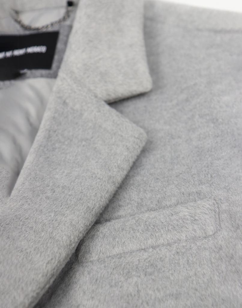 Ikalook Single Three-Button Grey Winter Coat Co107