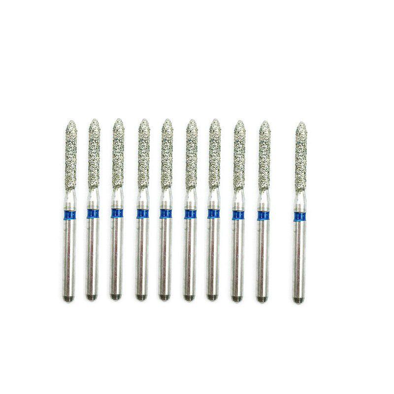 10ks/krabička SO-21 zubné diamantové frézy Vŕtačky zubné frézy Dia-vrtáky pre vysokorýchlostné násady Priemer rukoväte 1,6 mm Nástroje pre zubárov