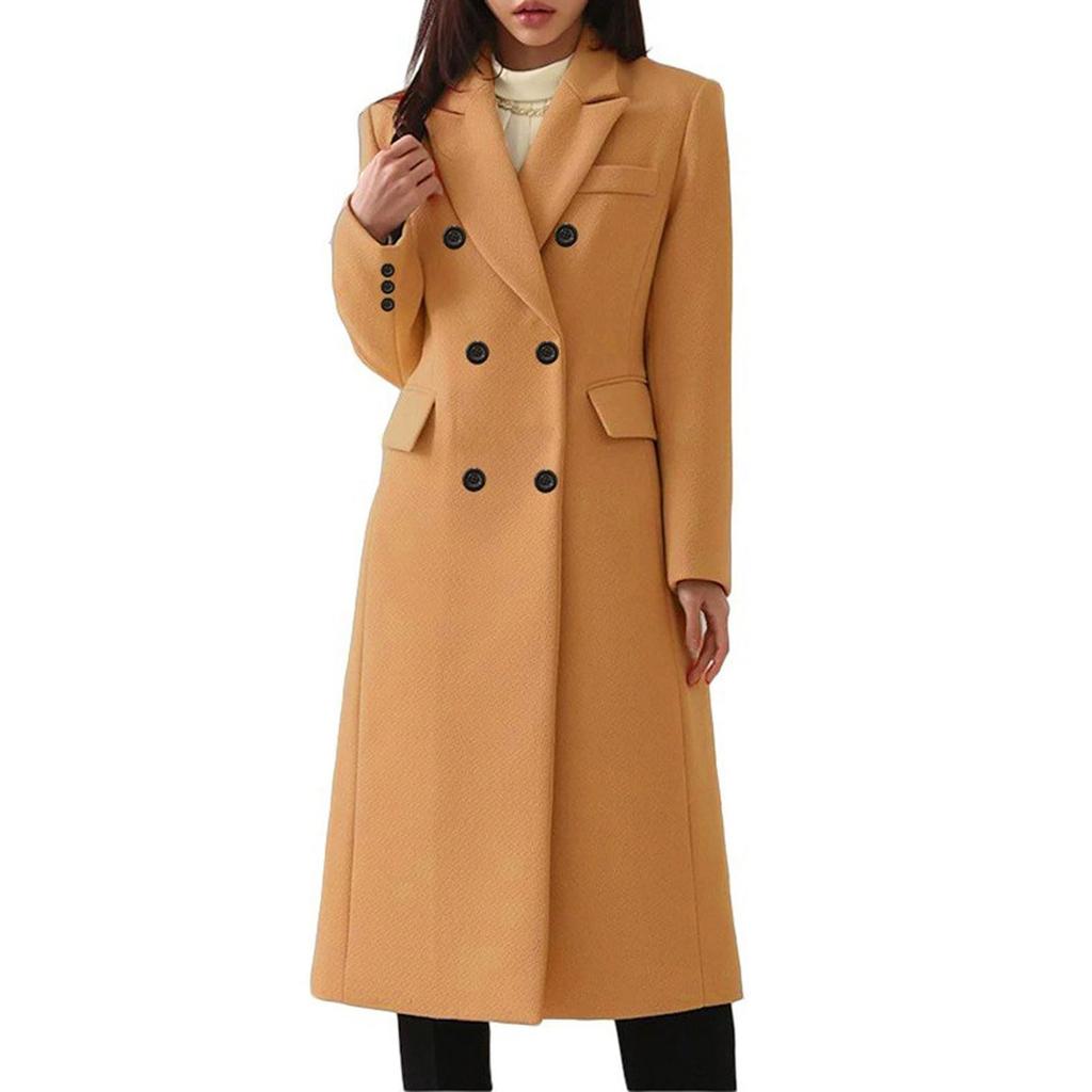 Women's Fashion Oversized Wool Coat Solid Color Casual Cardigan Jacket