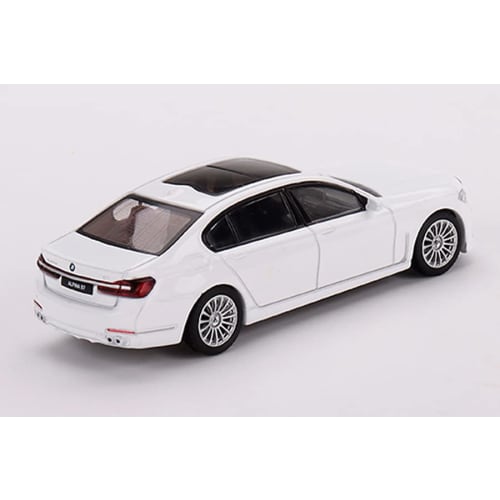 TrueScale Miniatures MINI GT 1/64 Scale BMW Alpina B7 xDrive Alpine White Right-Hand Drive Finished Model