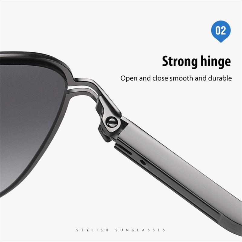 AORON Fashion Sunglasses Gradient Color Driving Fishing Glasses for Men Women Metal Frame Eyeglasses