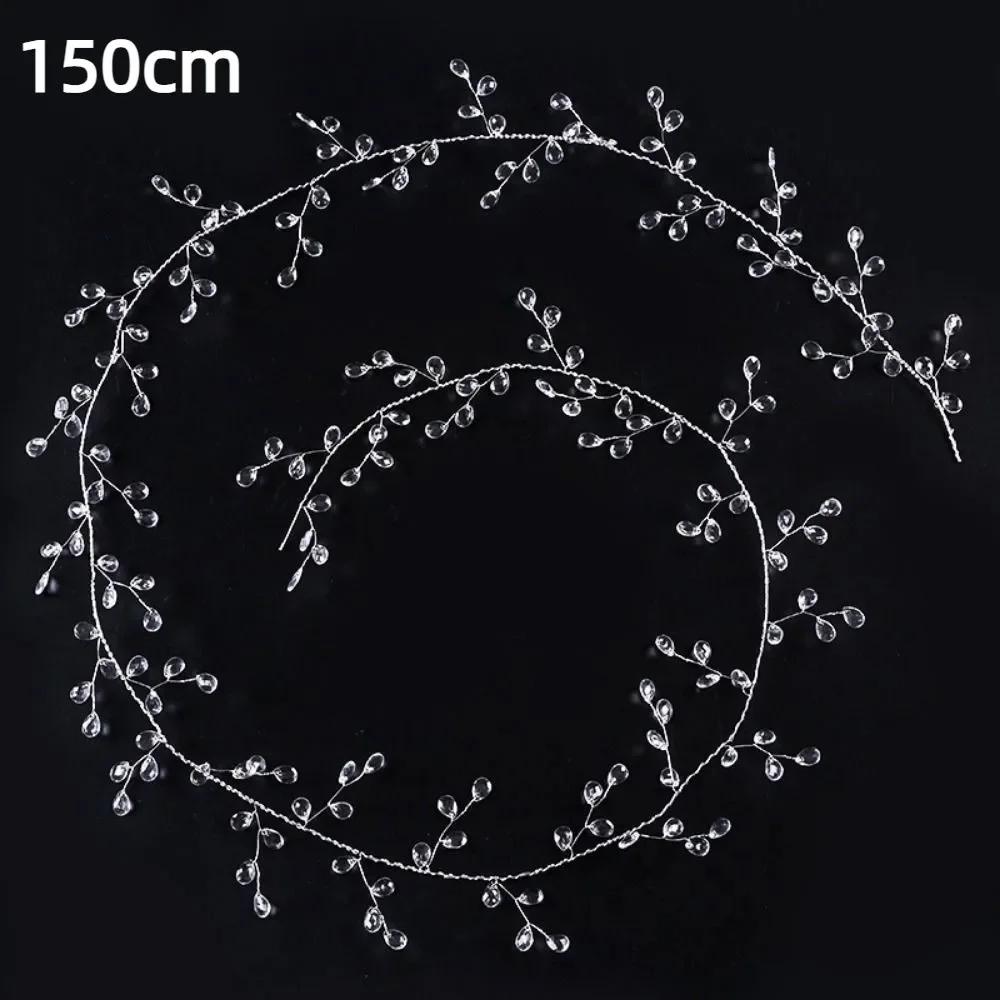 DIY Acrylic Crystal Beads Droprain String Branch Curtain Garland Transparent Diamond Beaded Stage Accessories