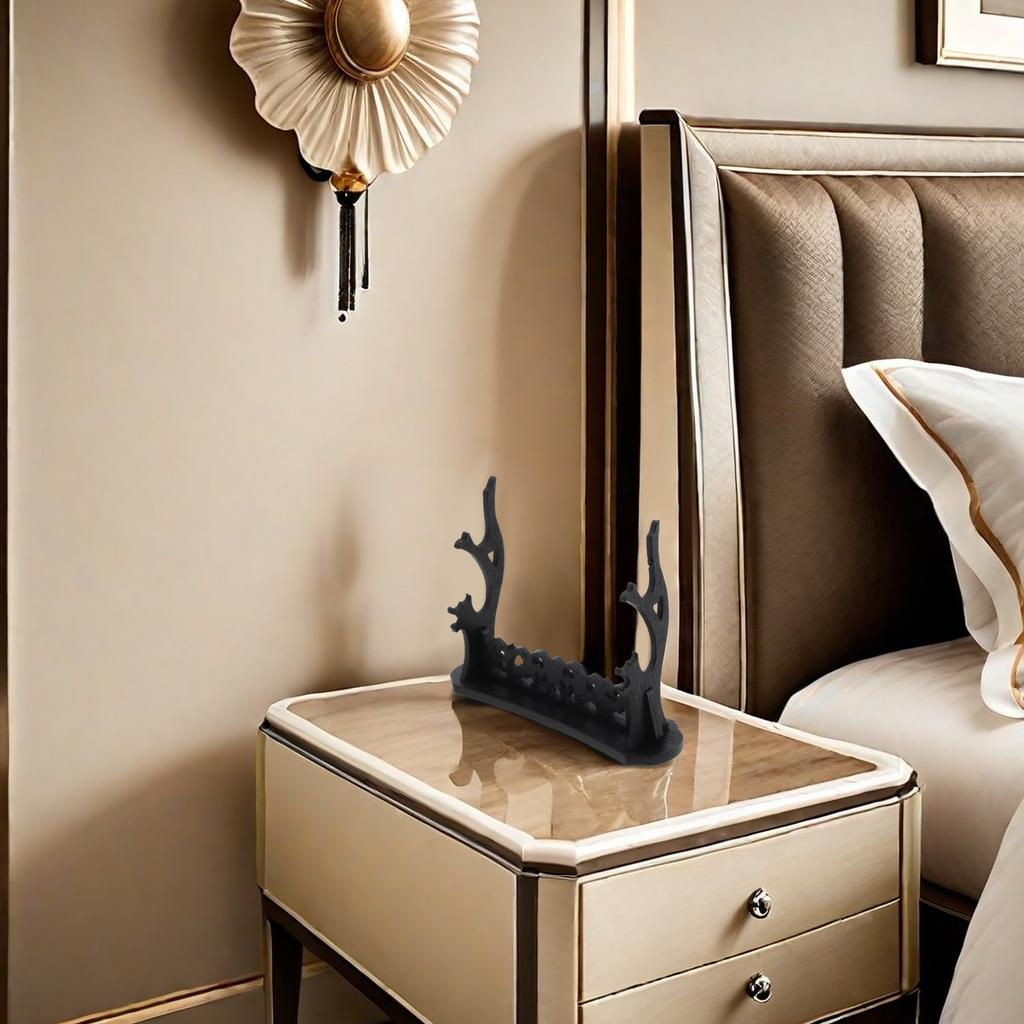 Stereo Display Stand for Sword Collections with Balanced Proportions Suitable for Wall Mounted or Freestanding Applications