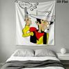Lucky Luke Soul Wall Tapestry Aesthetic Wall Hanging Printed Fabric Blanket Decorative Tapestries for Bedroom Living Room Home Decor