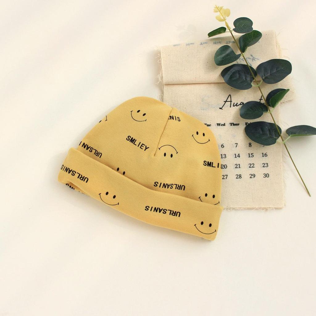 Babymütze aus reiner Baumwolle zum Schutz der Fontanelle - Süßes Prinzessinnen-Design, Doppellagig für Frühling, Herbst und Winter