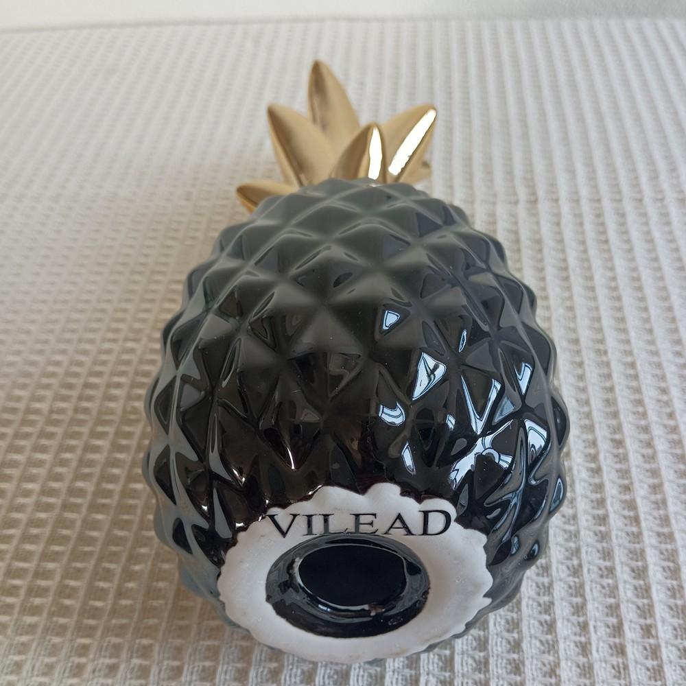 Vilead 30cm Ceramic Pineapple Statue Gold White Black Figurines Centerpiece Living Room Home Decor Office  Bookshelf  Decoration
