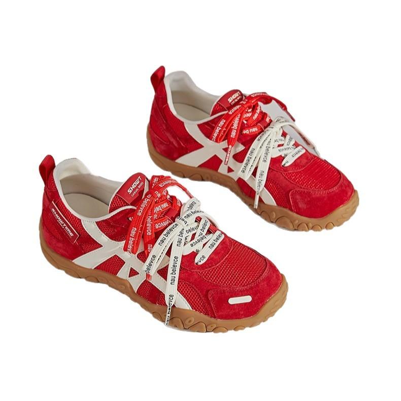 Dexun shoes women's 2025 new versatile huge good-looking inner height increase blue retro sports casual Forrest Gump shoes women's shoes