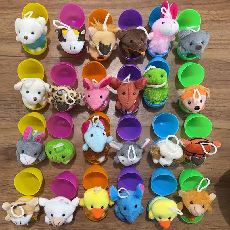 Prefilled Easter Eggs Of Mini Stuffed Animal Plush Toys For Kids Party Favors Classroom Prize Supplies