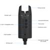 Lixada Wireless Digital Fishing Alarm Set Fishing Bite Sound Alert Kit Changeable Color LED Alarm Indicator with Portable Case