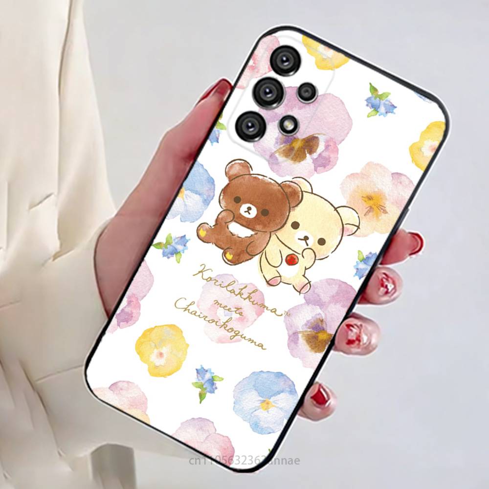 

Милый мишка R-Rilakkuma Чехол для телефона Samsung Galaxy A54,34,24,73,53,52,52S,04S,04E,A72 Samsung A22 4G