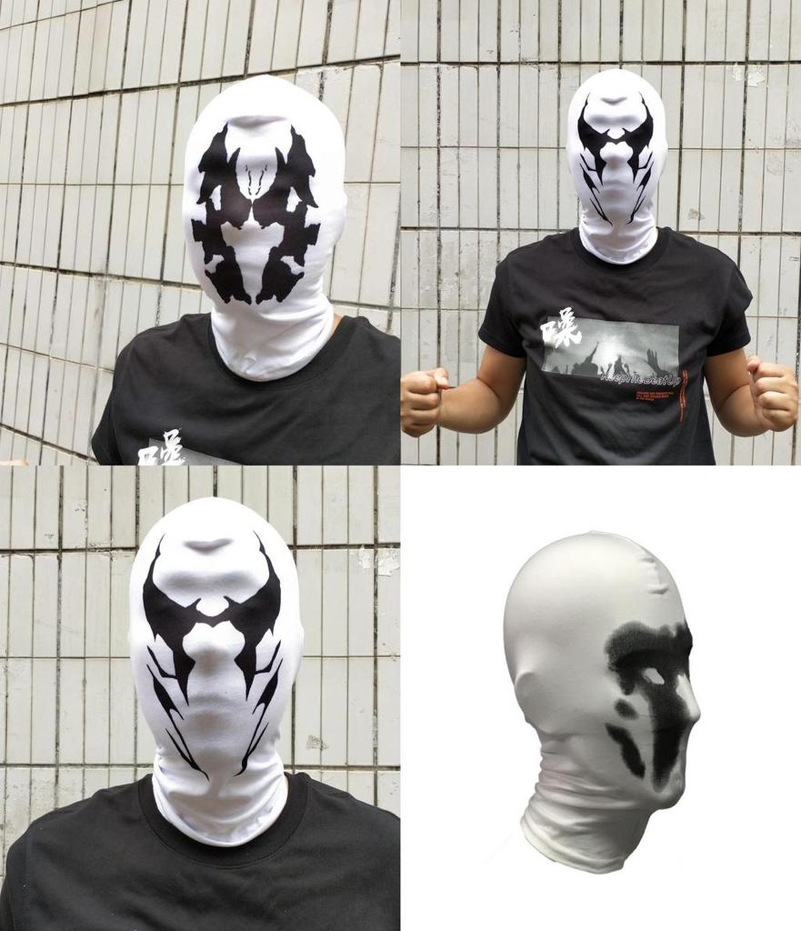 2020 Watchmen Rorschach Mask Cosplay Hooded Face Covering For All Seasons And Genders