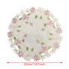 Rose Flower Embroidery Placemat Coaster Cup Pad Table Place Mat Craft Kitchen