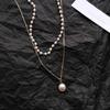 Fashion Chain Pearl Necklace For Women Baroque Pearl Metal Charm Pendants Necklaces Choker Bead Chain Jewelry Gifts