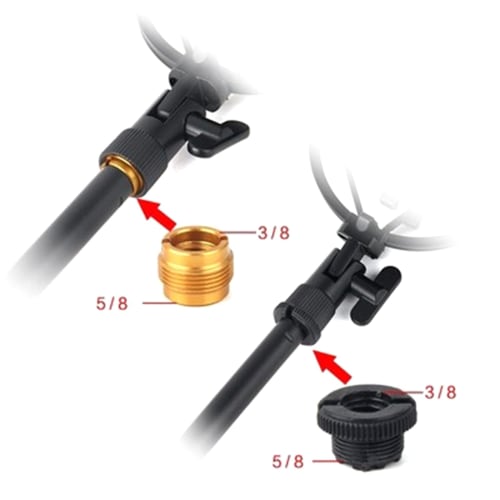 Flexible Large Microphone Clip Mic Holder Adapter for All Handheld Transmitters. Hard and Durable Plastic/Copper Screw Hole.
