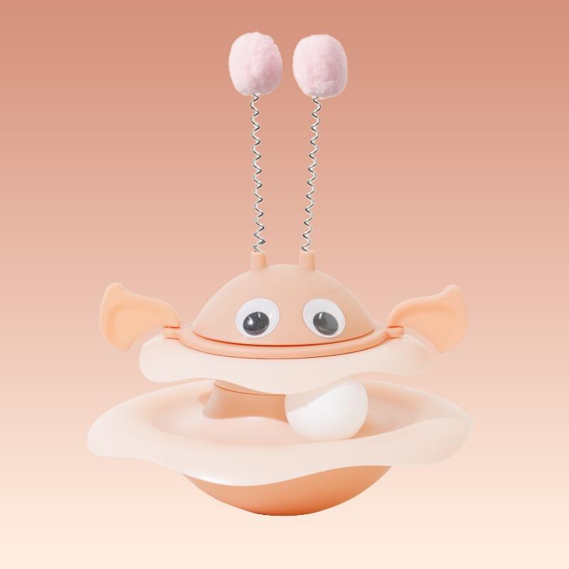 

Little Bee Self-fun, Untoppleable Doll, Turntable Ball, Cat Boredom, Cat Teasing Tool, Kitten Track Play Plate, Pet Toy розовый