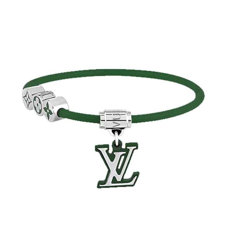 

Louis Vuitton Monogram Party Leather Bracelet Women accessories Green M8571D Box+Shopping Bag,21