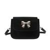 Stylish Summer Small Shoulder Bag For Women With Bow Design And Trendy Fashion Elements In Black Silver And White