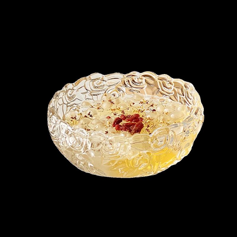 Wuhe European Glass Dessert Bowl and Plate Set