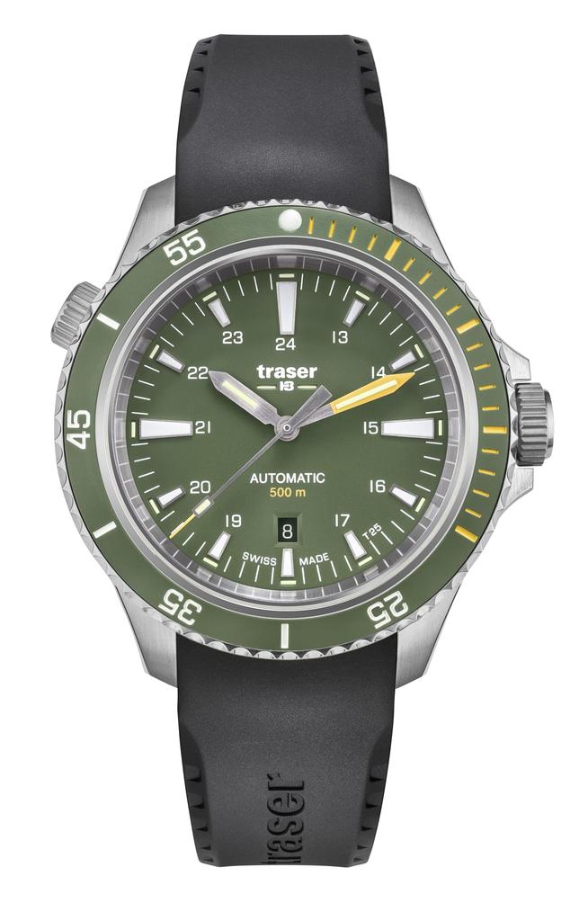 Traser P67 Diver Automatico Verde 110326 Orologio Nero da Uomo Subacqueo
