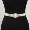 Široký elastický pas Bling dámský pásek Sweet Pearl pasový pásek sukně dekorativní